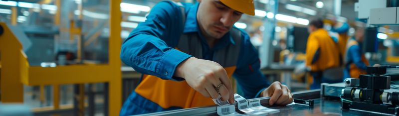 RFID tags being used on a production line